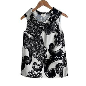 Kate Spade black & white paisley Yael Top size 0